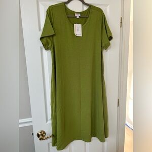 LuLaRoe Green Short Sleeve XL Jessie Dress